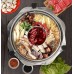 Stainless Steel Hot Pot with Rotating Lifting Drainage Basket